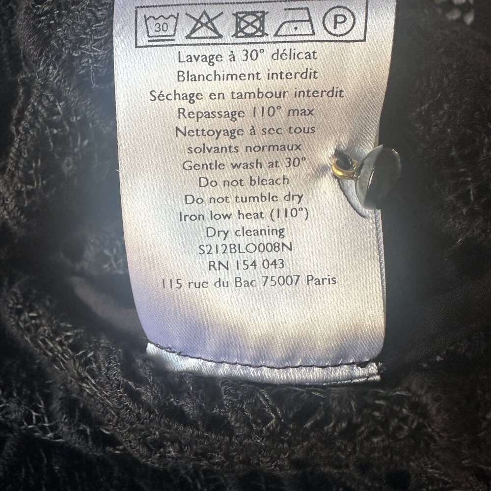 Sézane Salina blouse in black ~ size FR38, pre-owned! - Picture 7 of 7